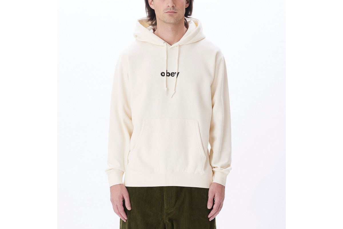 Obey lowercase hood (unbleached)