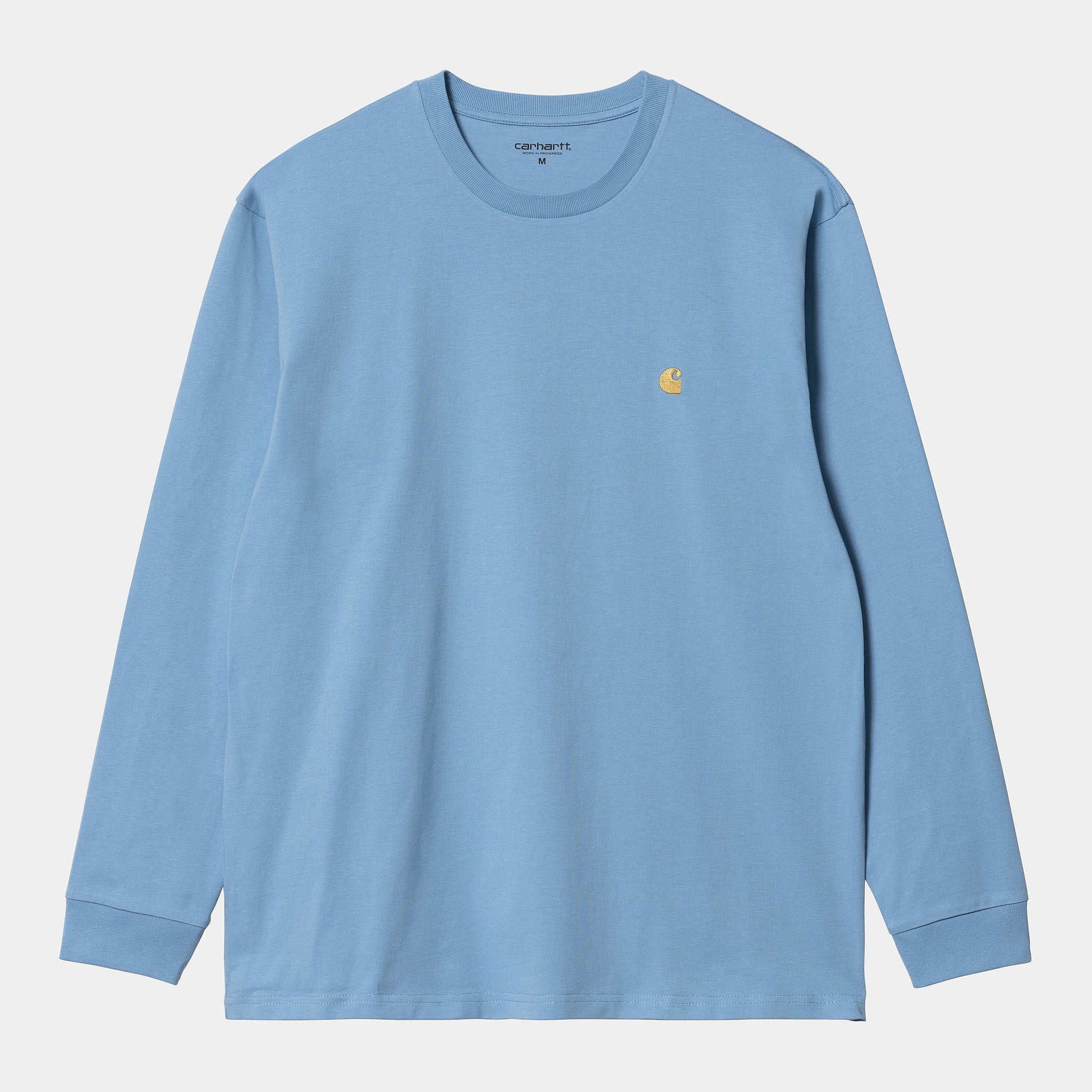 L/s Chase T-shirt 100% Cotton Combed Single Jersey, 235 G/m² (Piscine / Gold)