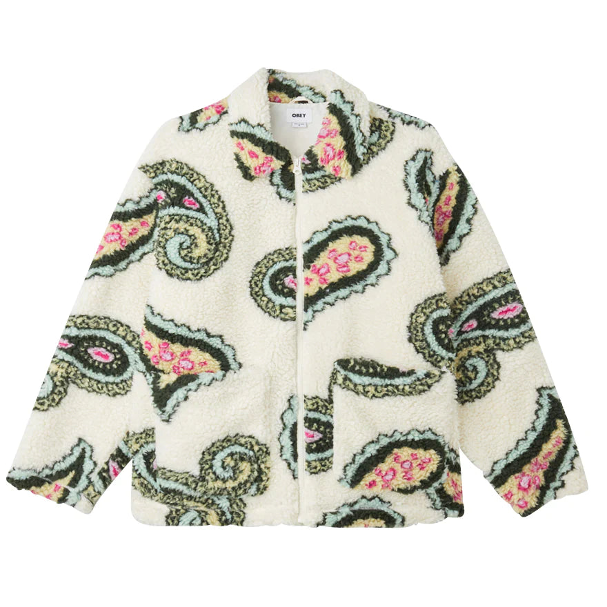 Obey Paisley Sherpa Jacket (Unbleached multi)