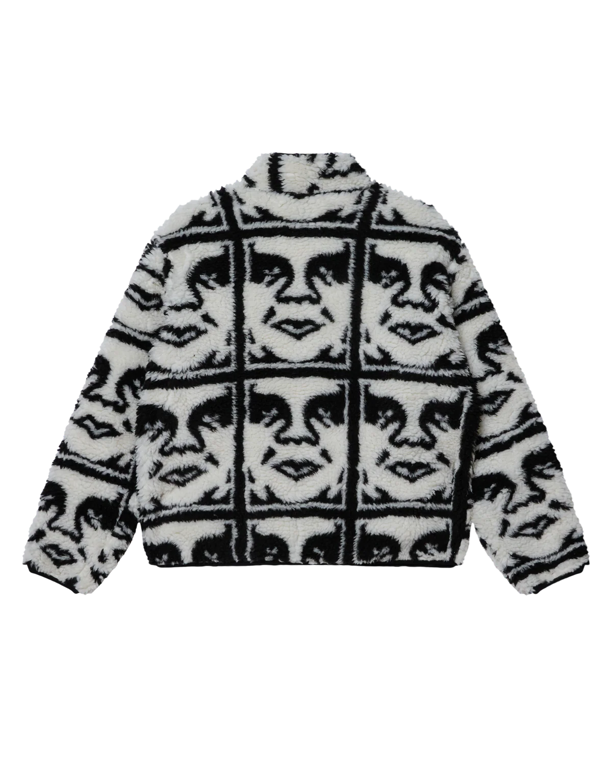 Obey Repeated Icon Sherpa Jacket (Black Multi)