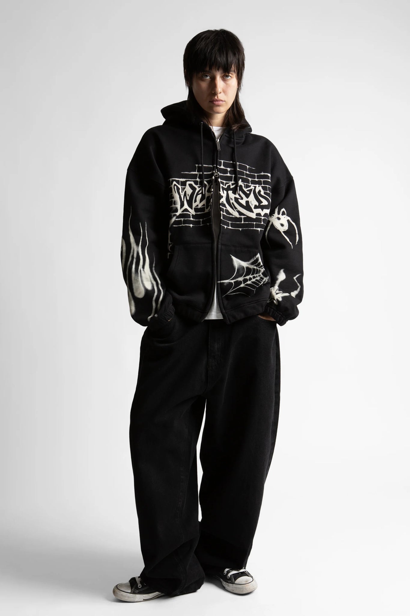 Wasted Paris - Hoodie Zip Boxy ATM (Black)