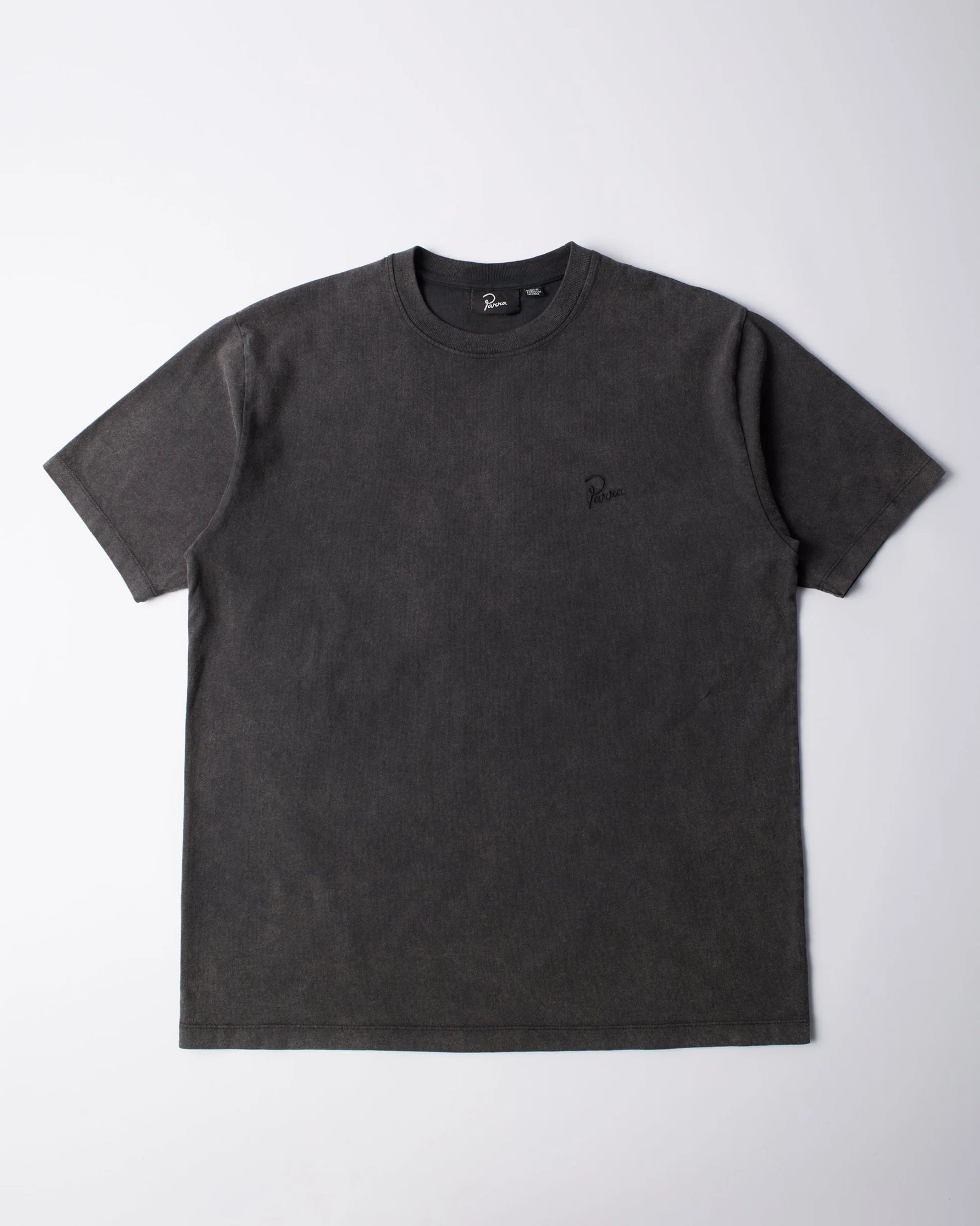 Parra Script logo t-shirt (washed black)