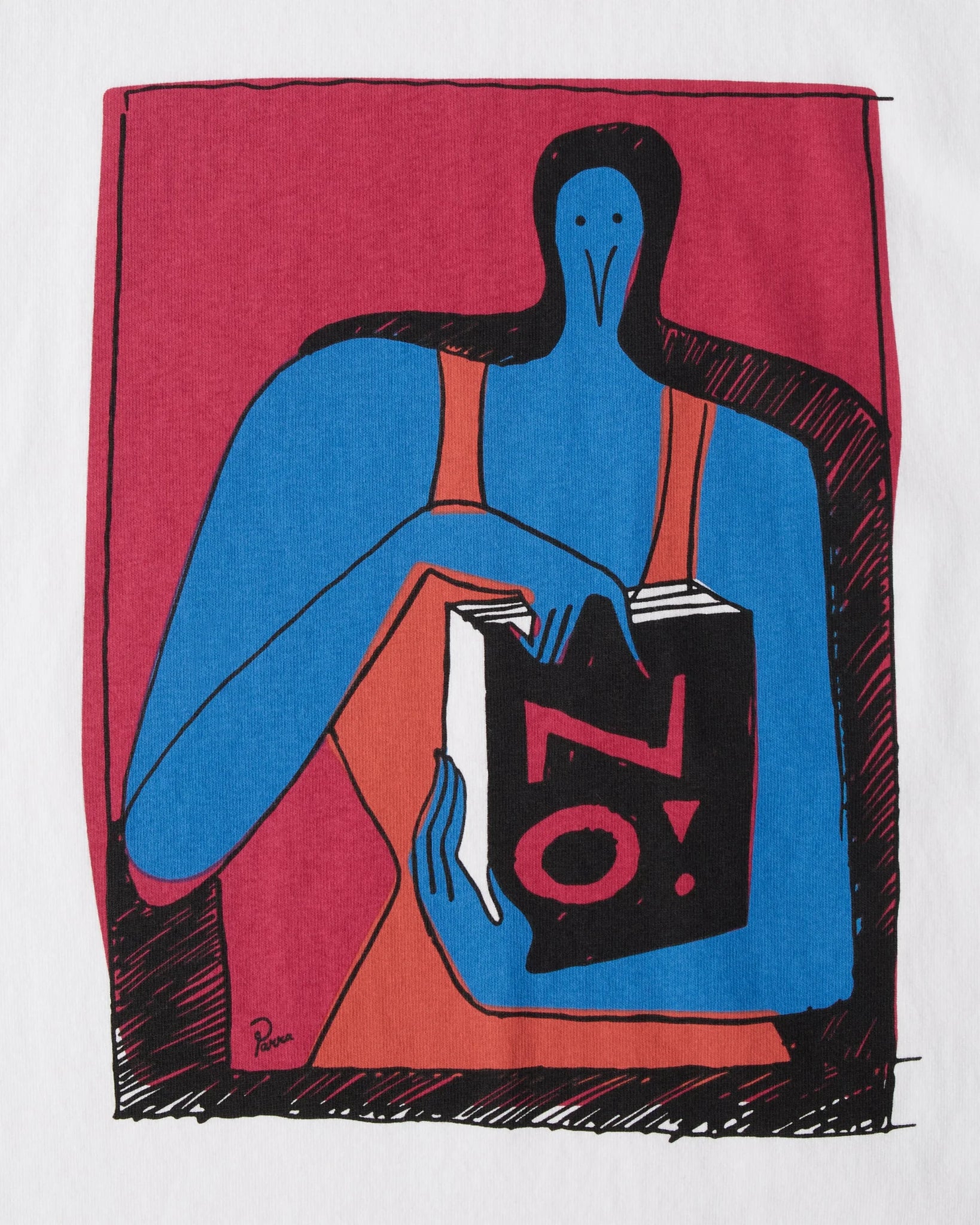 Parra No books t-shirt (White)
