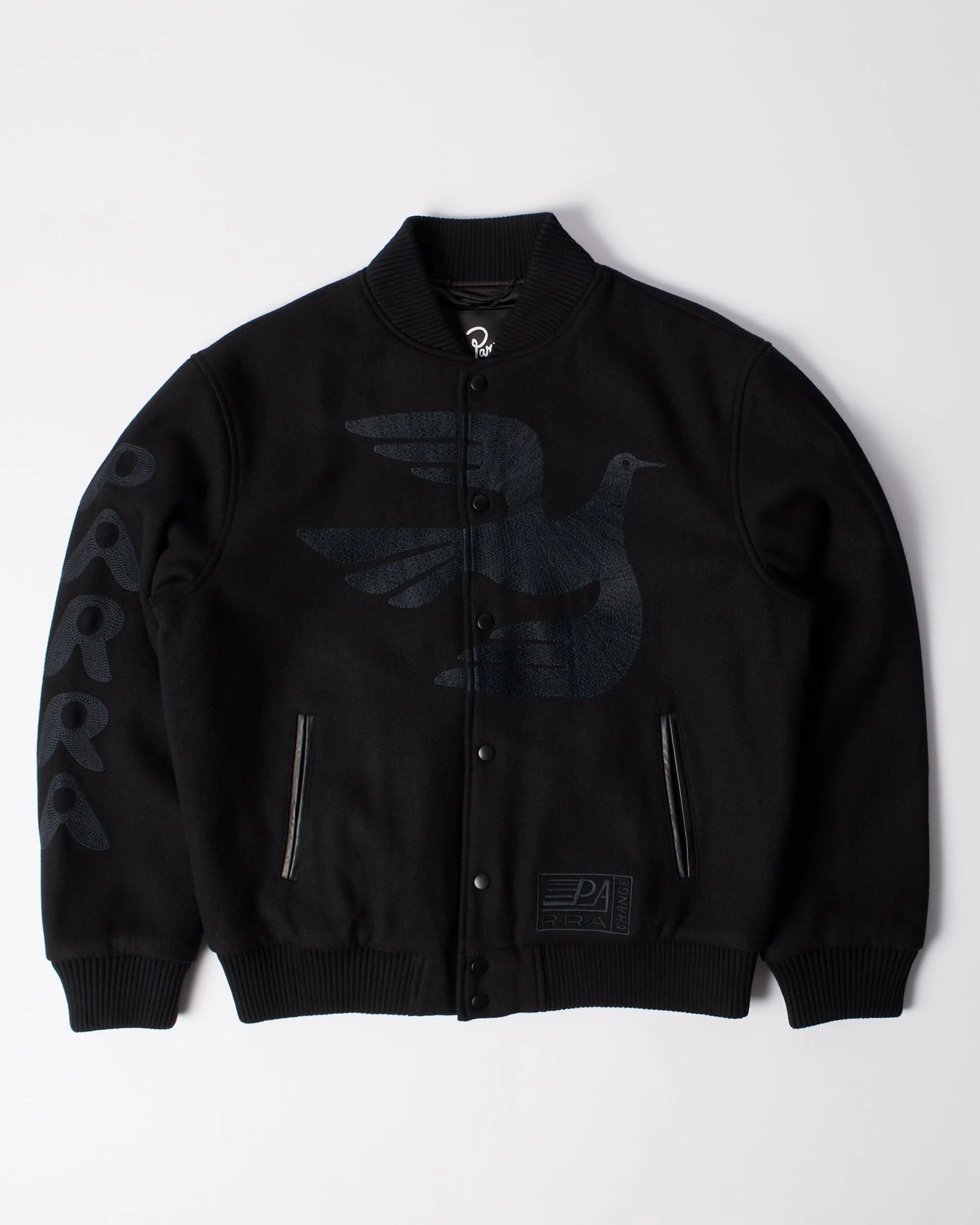 Parra Not movie quality varsity jacket (Black)