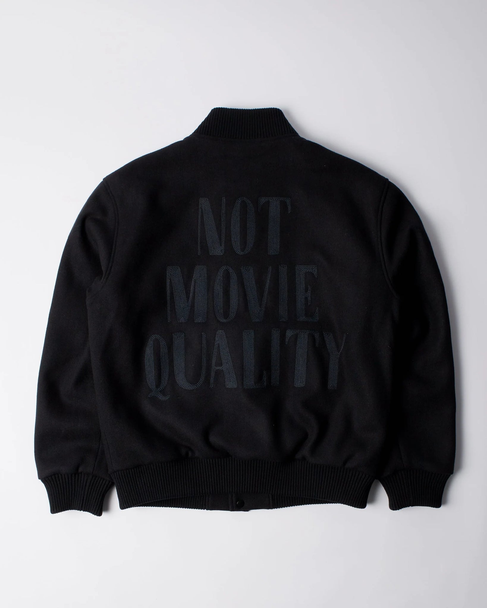 Parra Not movie quality varsity jacket (Black)
