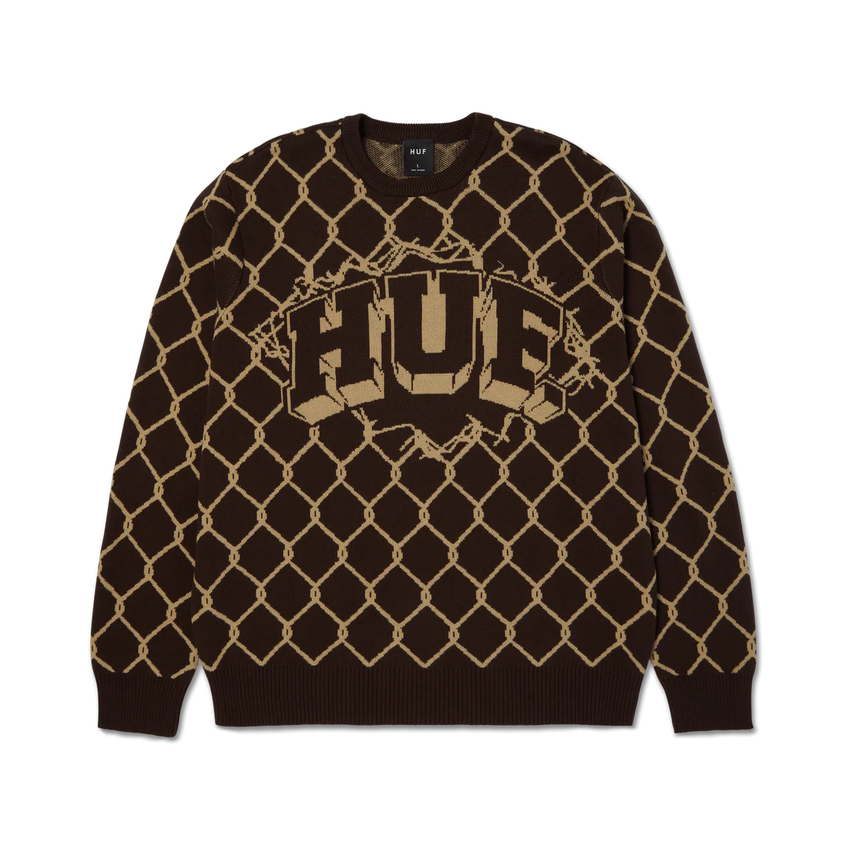 HUF - Breackthrough Crewneck Sweater (Bison)