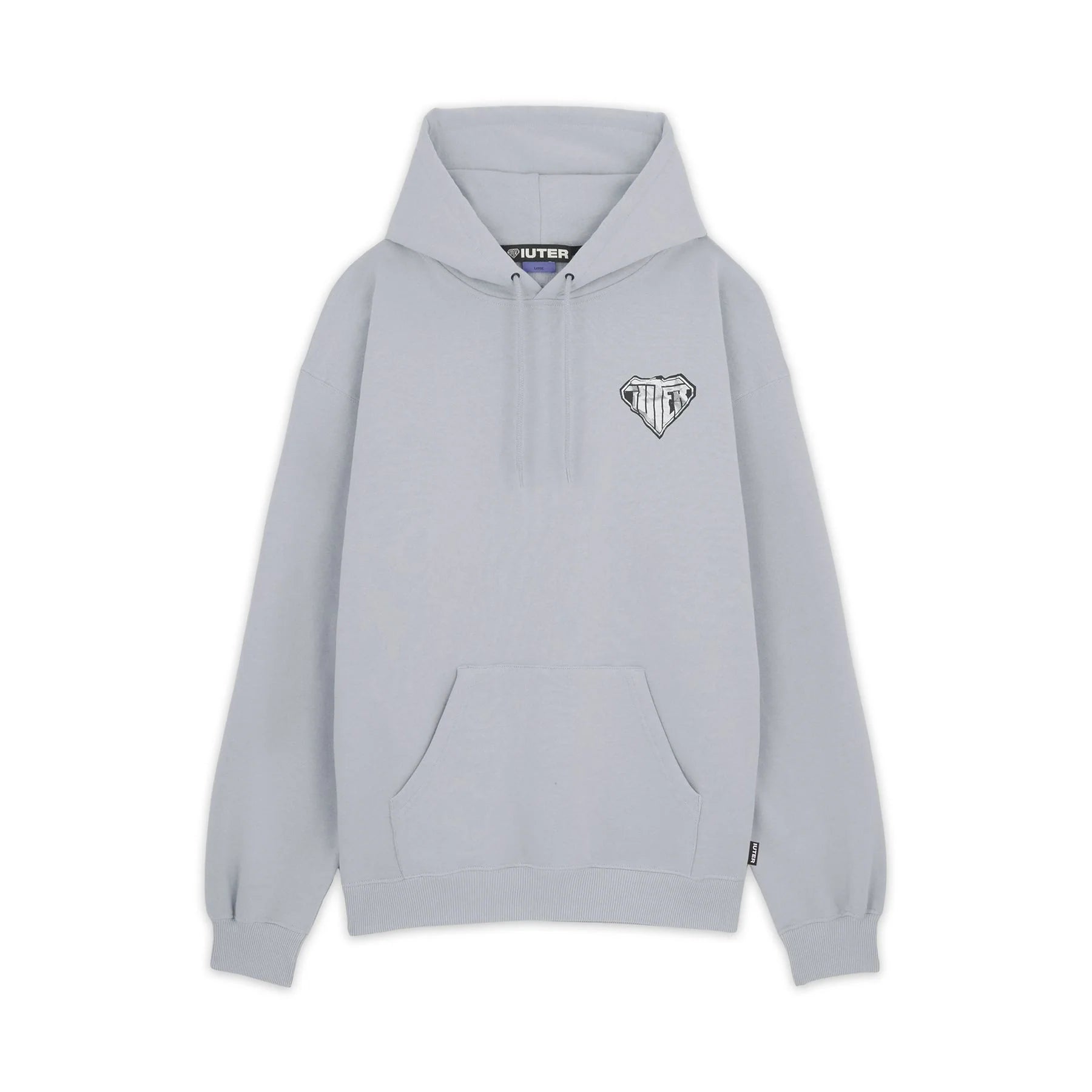 Crumple Logo Hoodie (Light Grey)