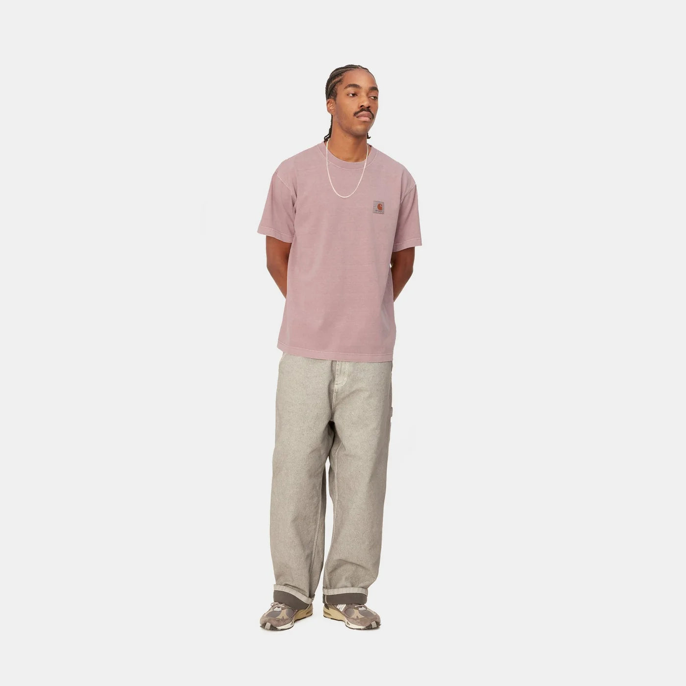Carhartt WIP S/S Vista T-Shirt (Glassy Pink garment dyed)