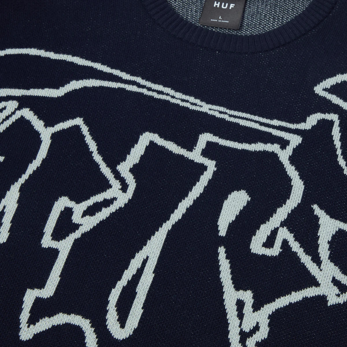 Outlines Crewneck Sweater (Navy)