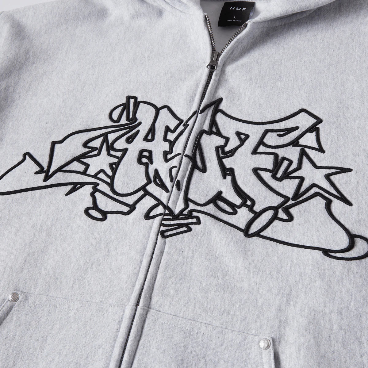 Outlines Heavy Weight F/Z Fleece (Heather Grey)