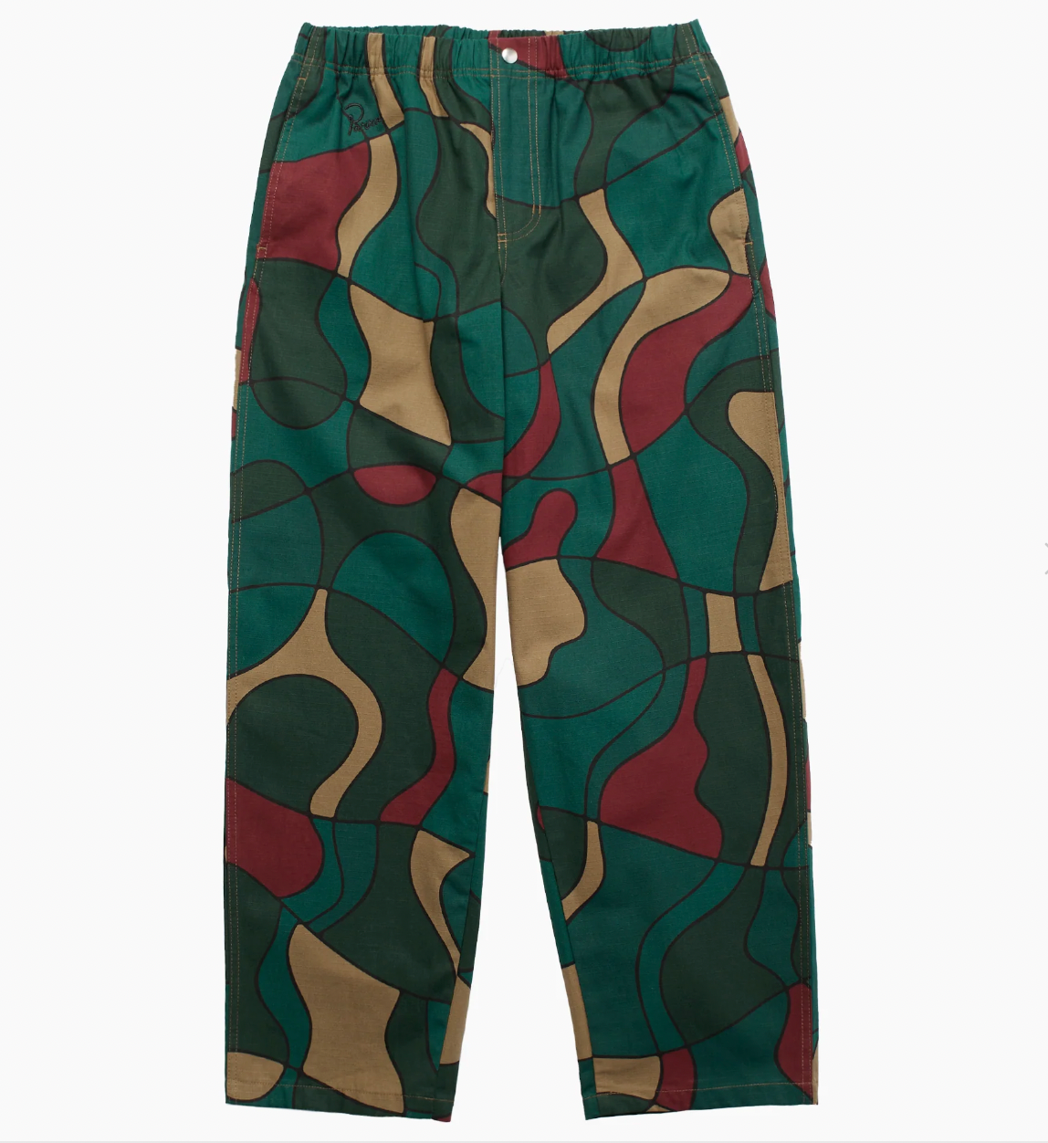Trees in wind relaxed pants (camo green)
