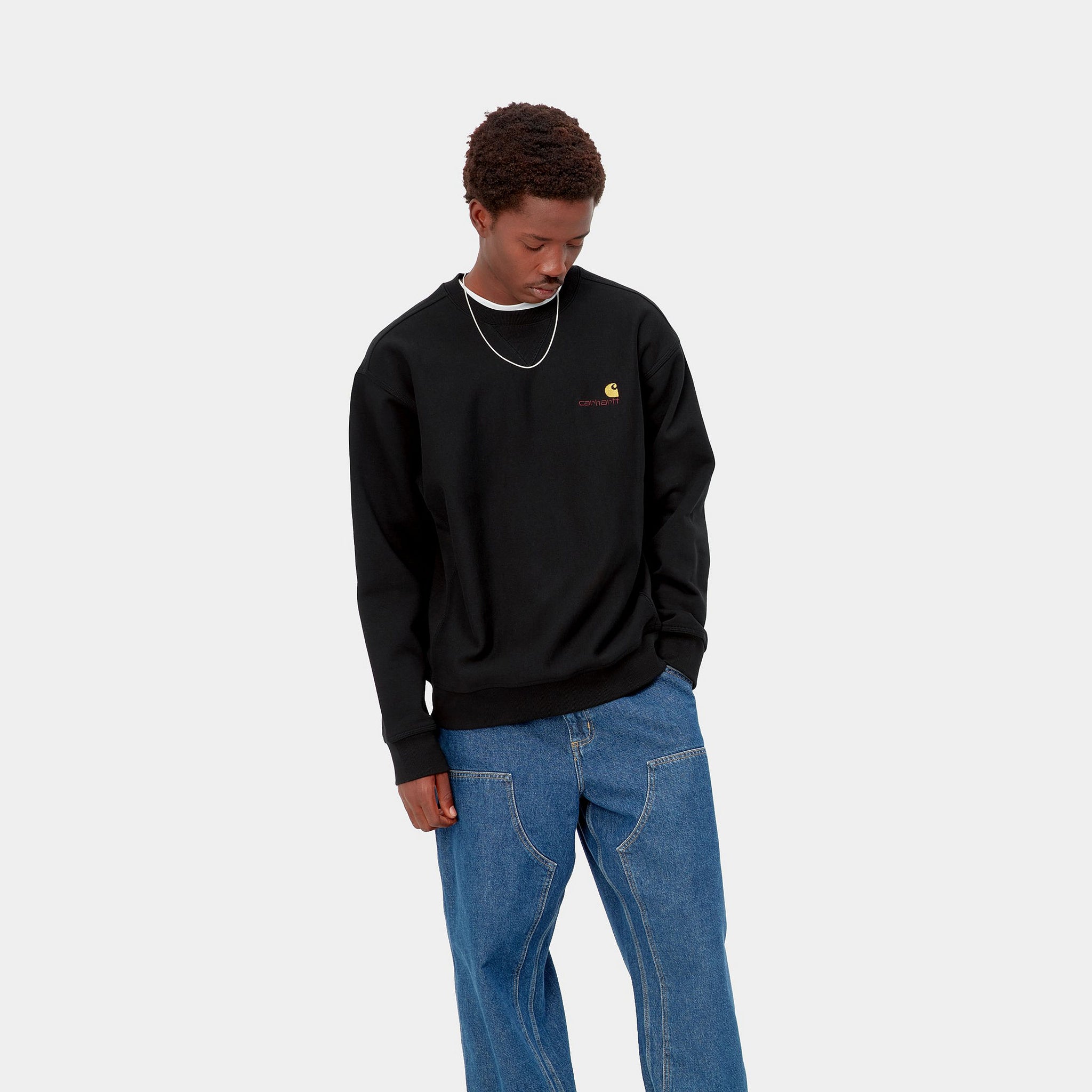 Carhartt WIP American Script Sweat (Black)