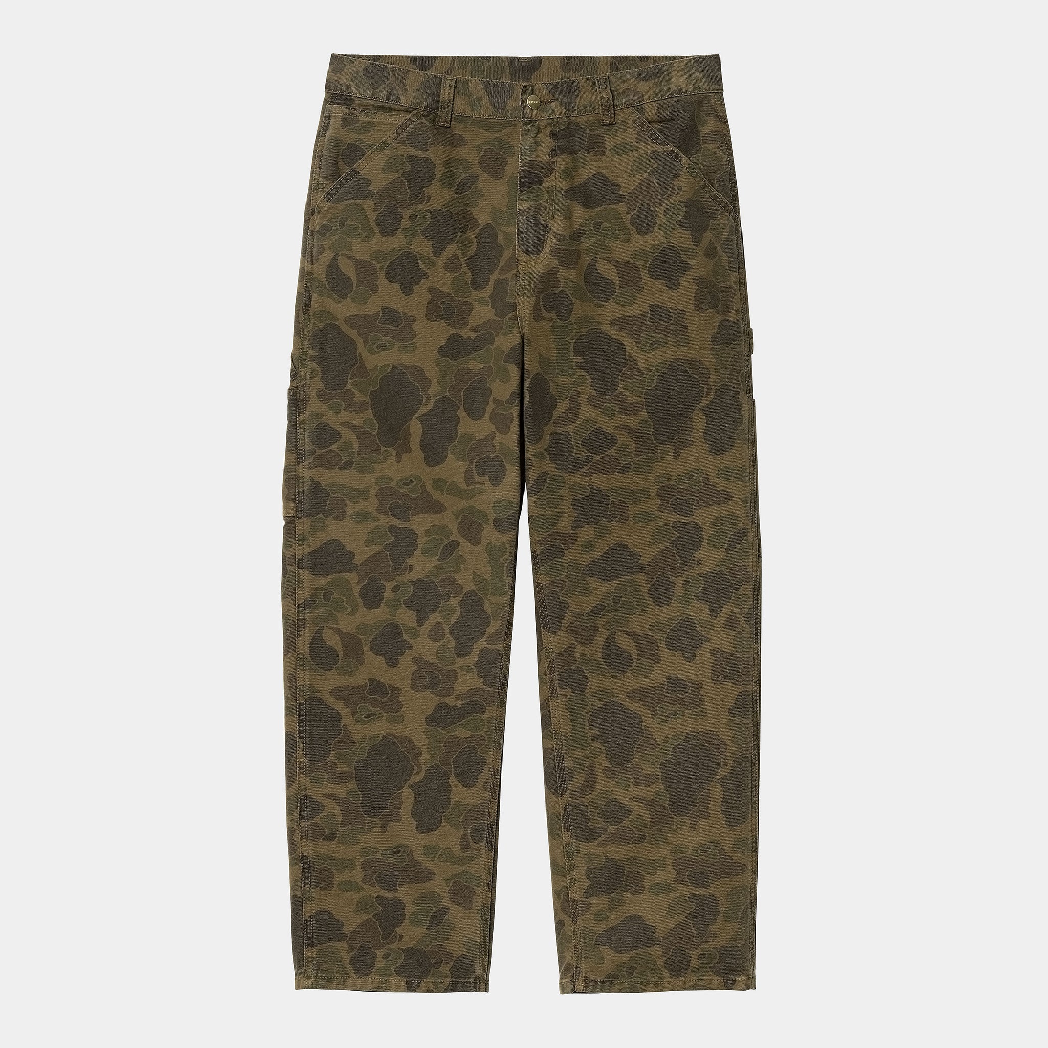 Carhartt WIP Duck Single Knee Pant (Camo Duck, Green / Office Green)