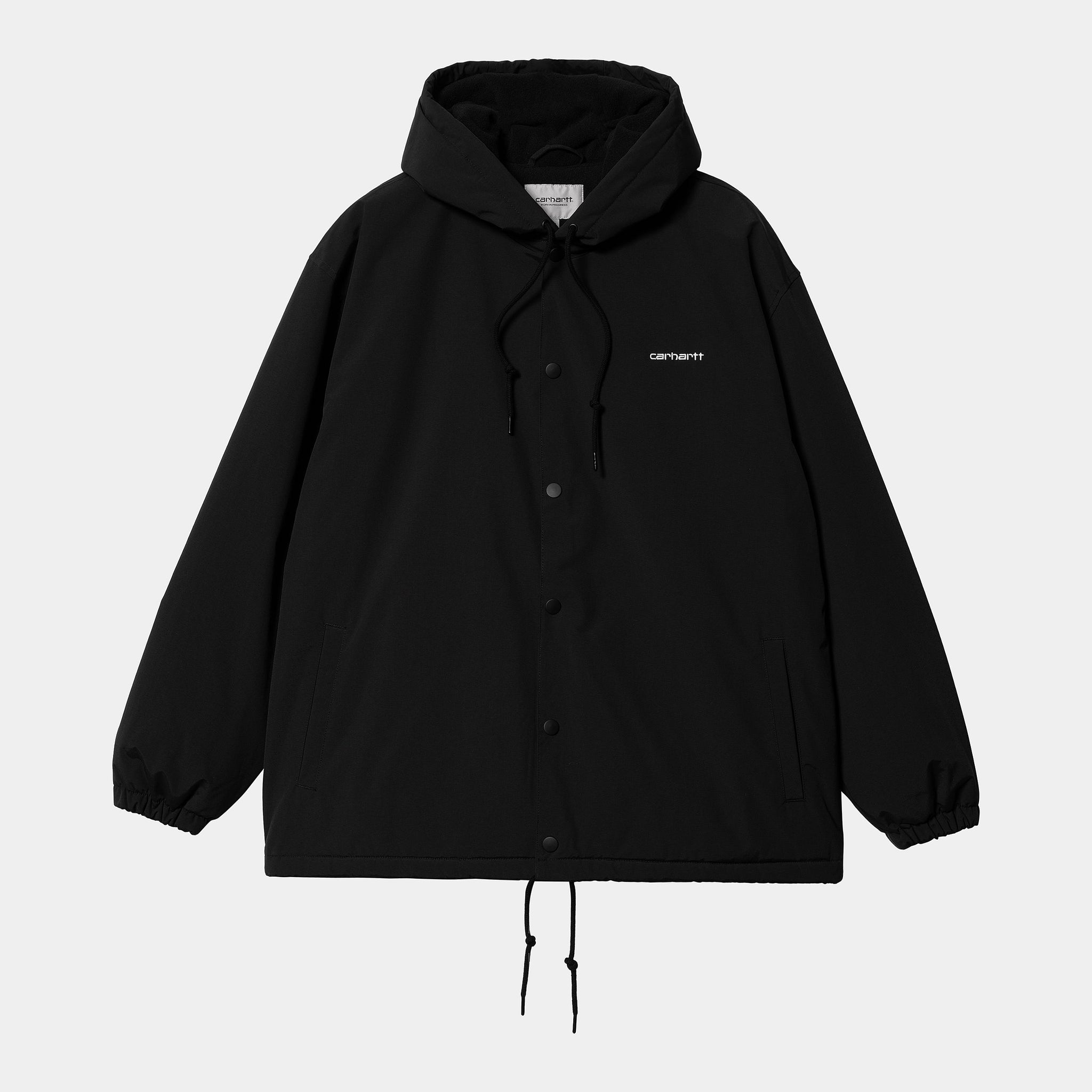 Carhartt WIP Hooded Coach Jacket (Black / White)