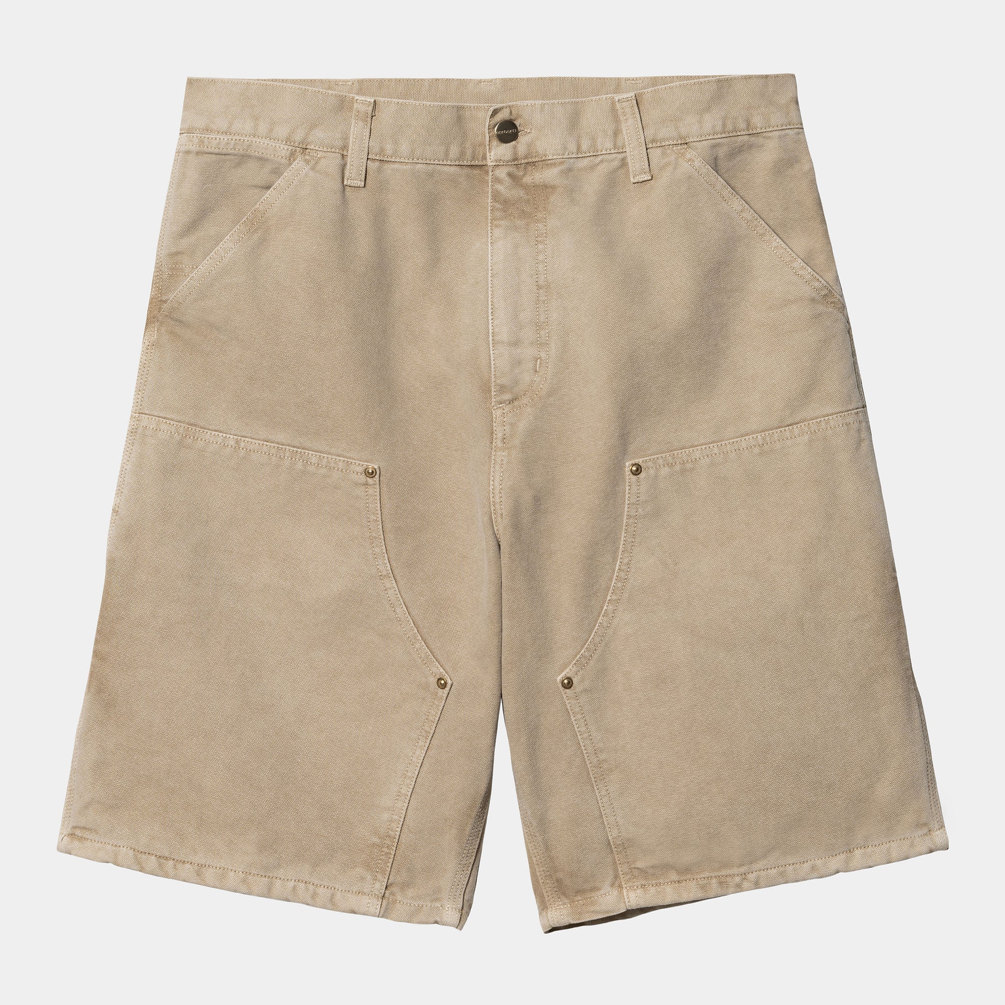 Double Knee Short 100 % Organic Cotton Dusty H Brown faded