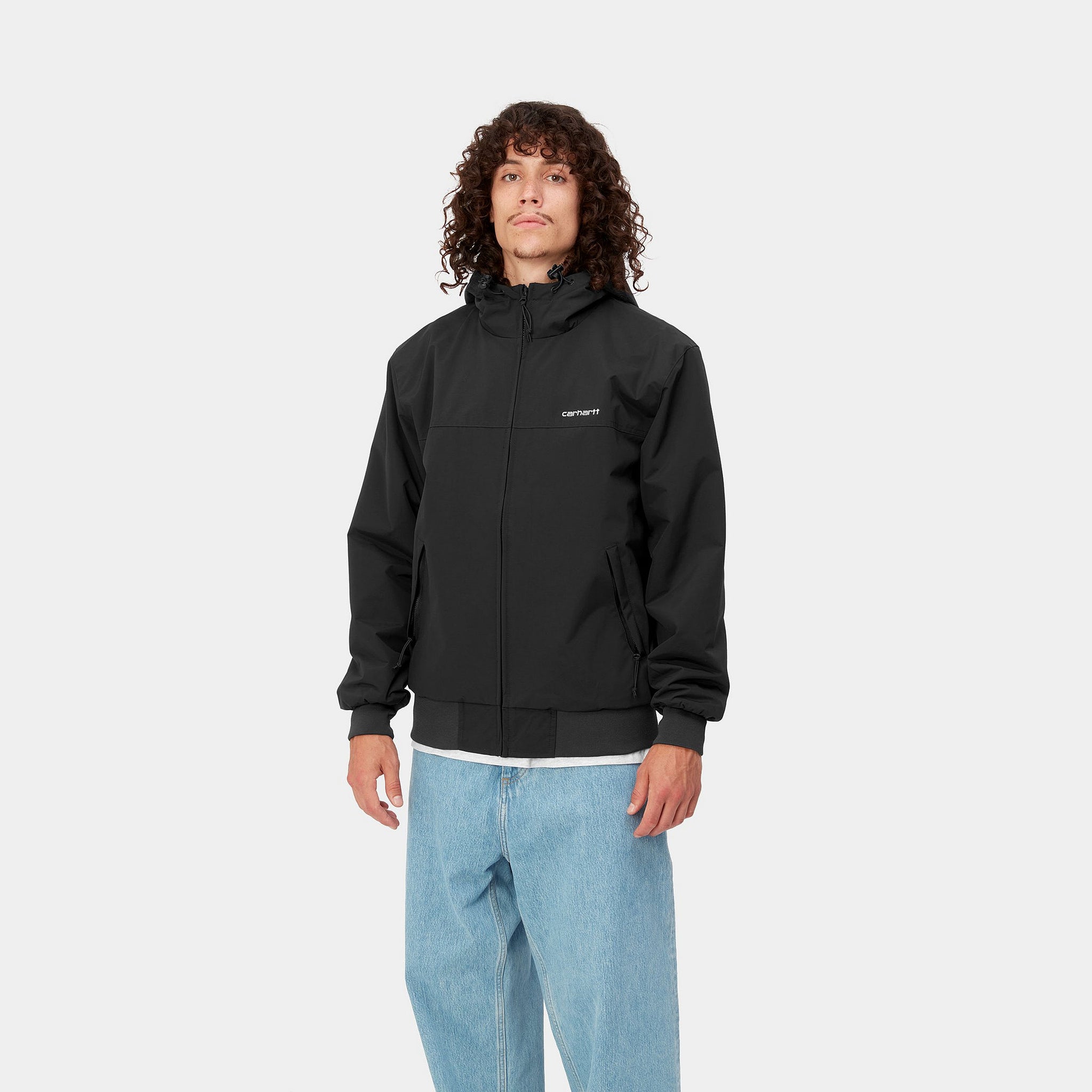 Carhartt WIP Hooded Sail Jacket Black White Source