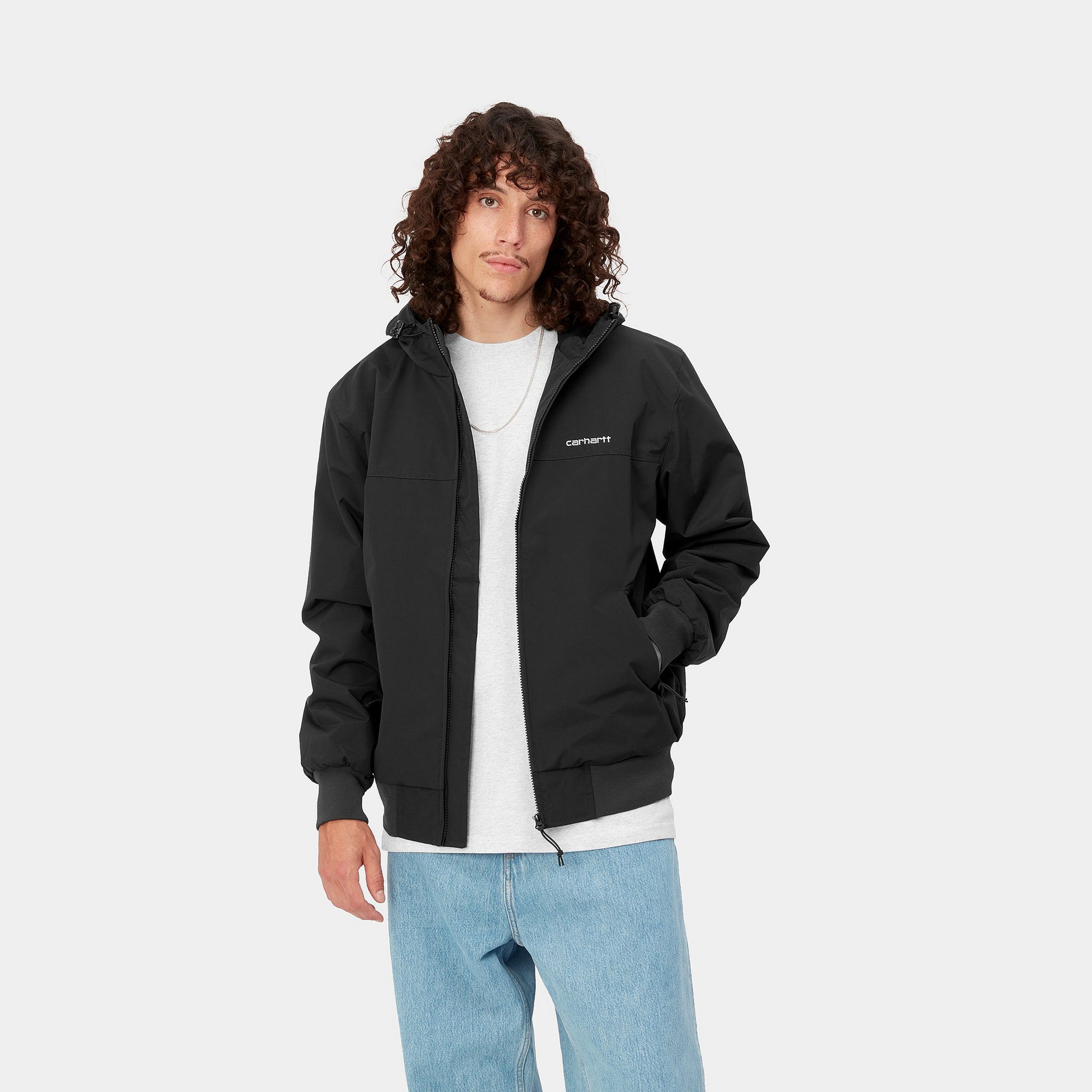 Carhartt WIP Hooded Sail Jacket (Black/White)