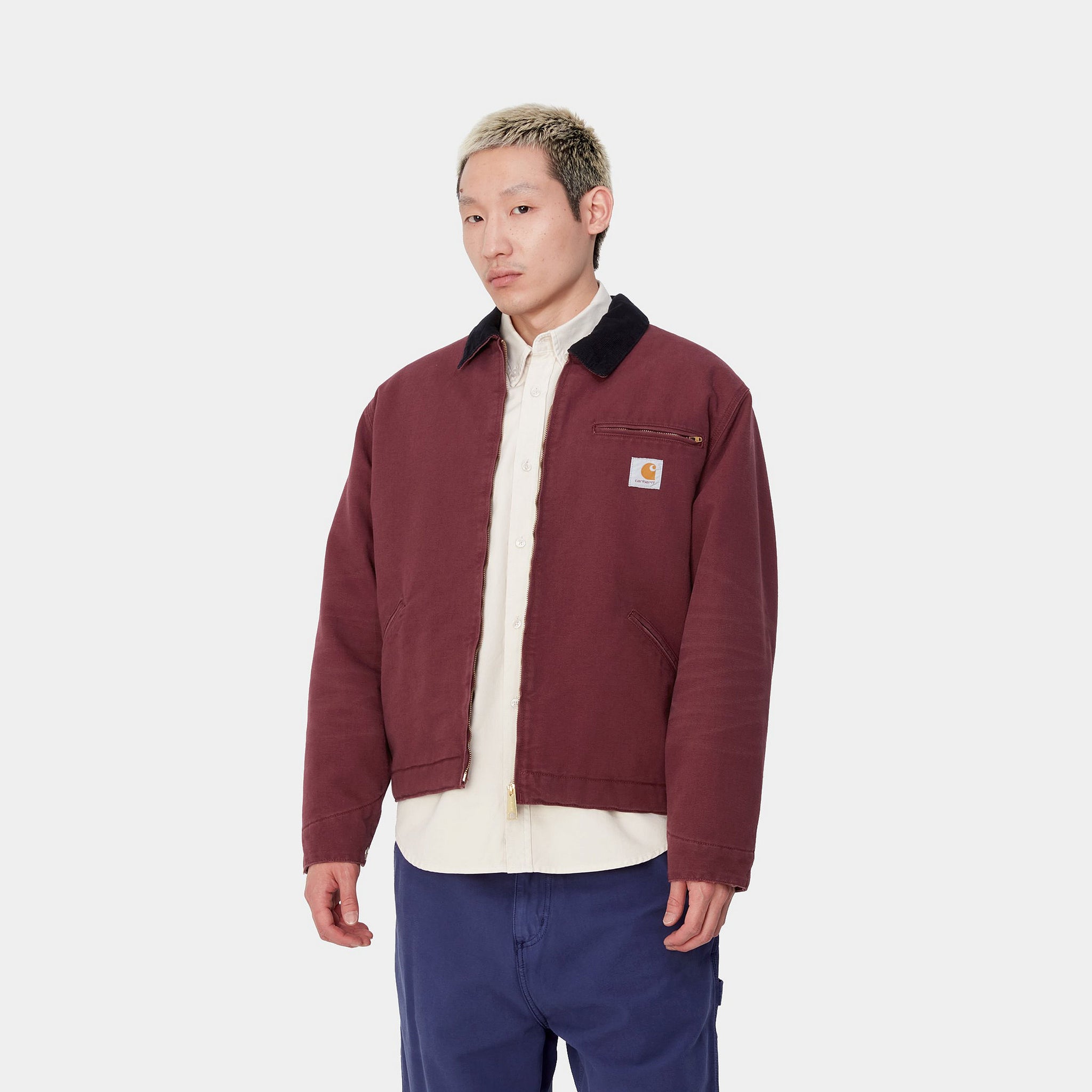 Carhartt WIP OG Detroit Jacket Malbec / Black aged canvas