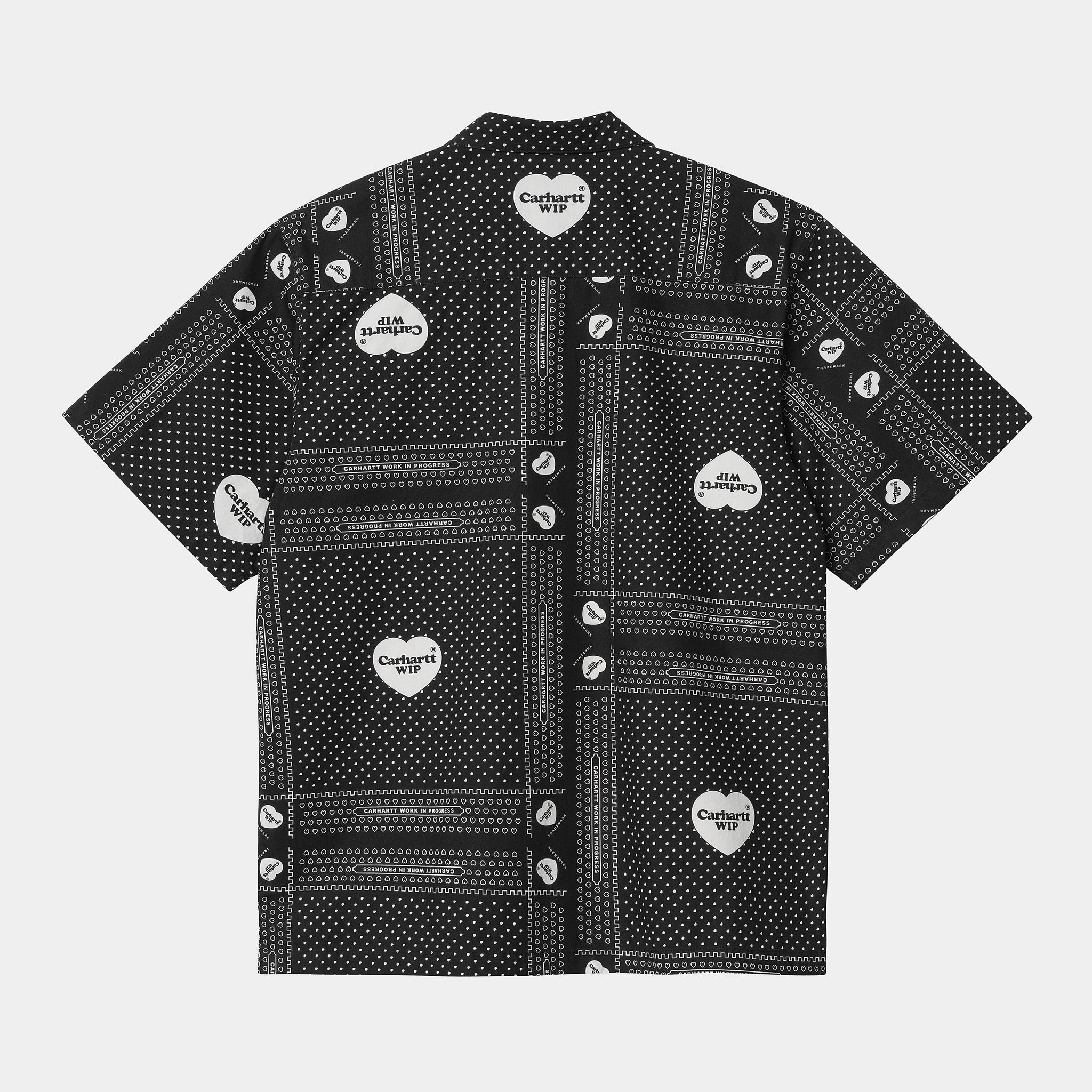 S/S Heart Bandana Shirt Heart Bandana Print, Black