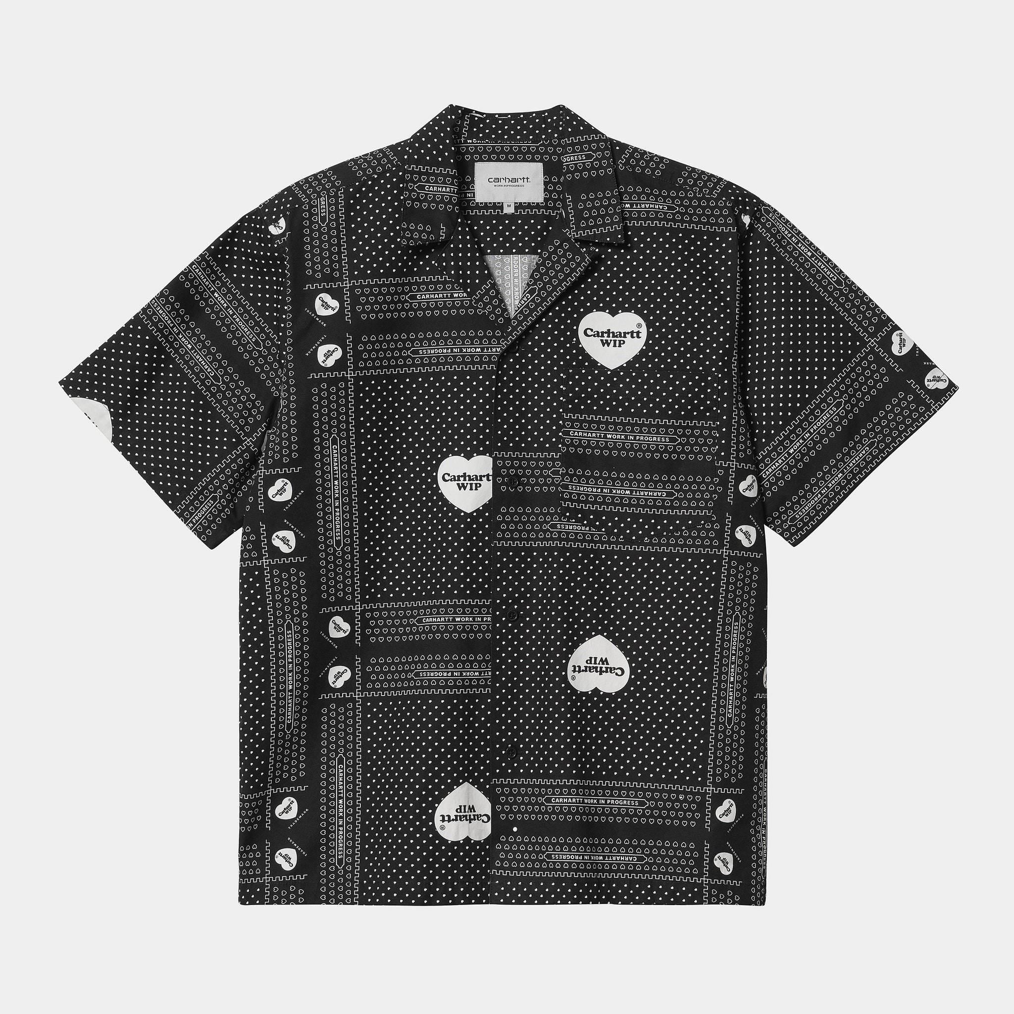 S/S Heart Bandana Shirt Heart Bandana Print, Black