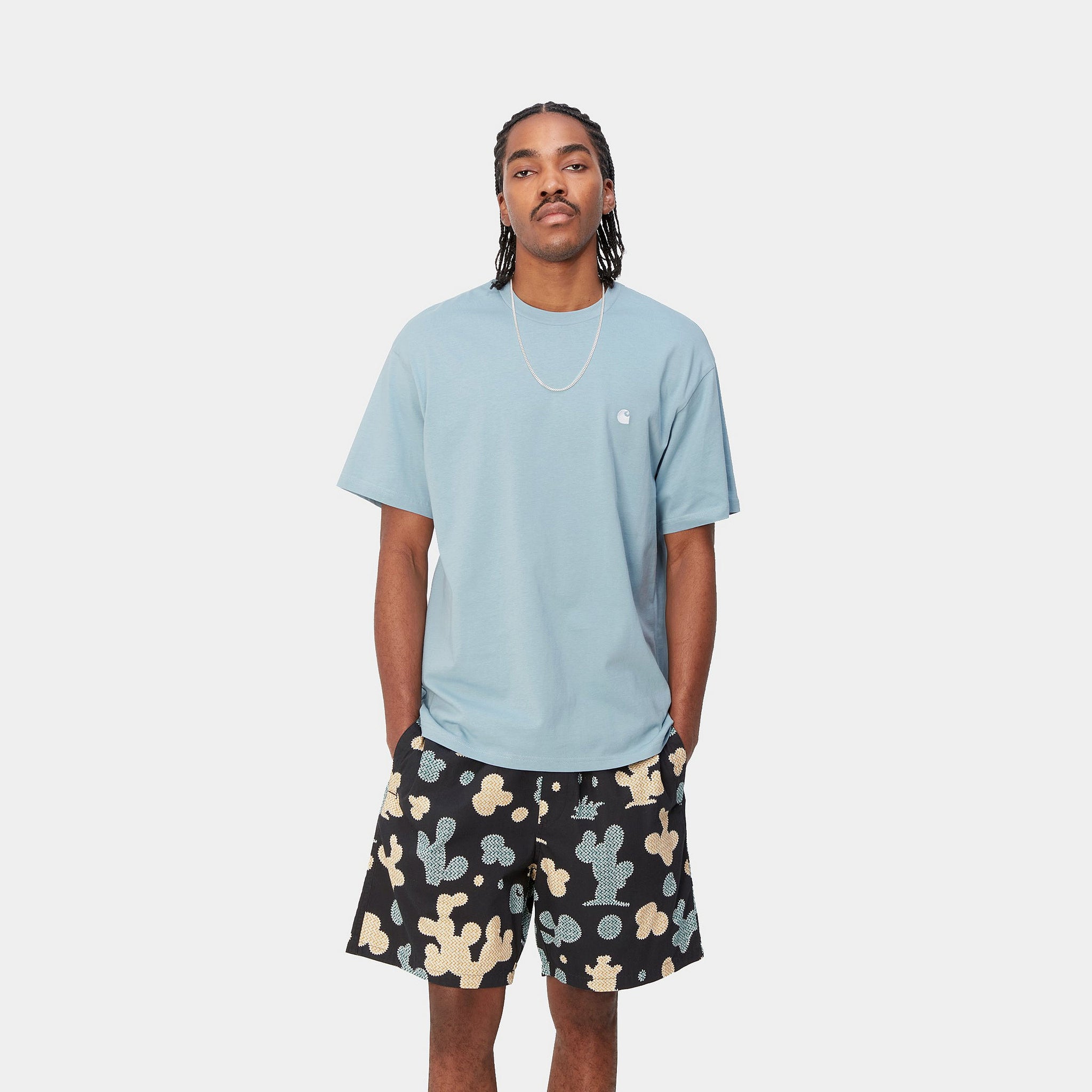 S/S Madison T-Shirt (Frosted Blue/ White)