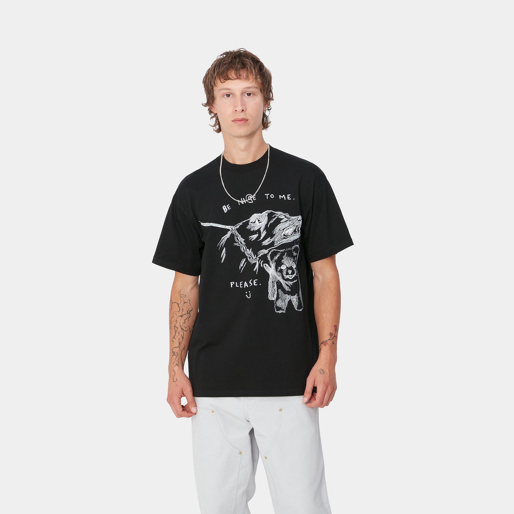 Carhartt WIP S/S Pepe Be Nice T-Shirt (Black/White)