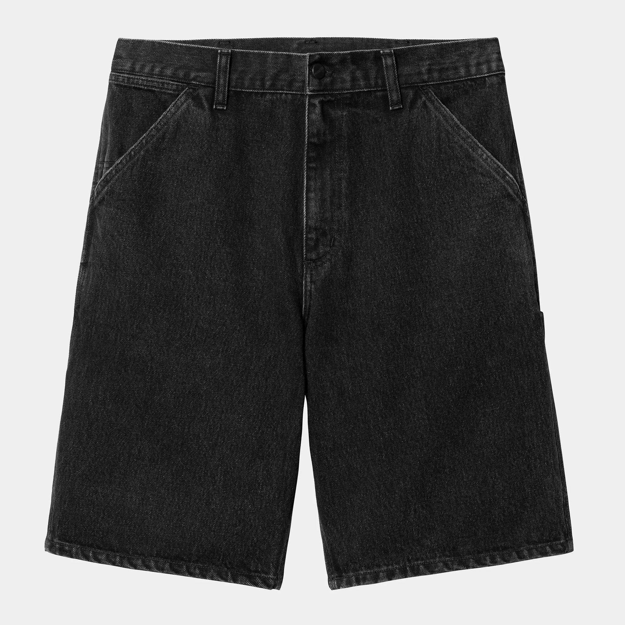 Single Knee Short (Black stone washed)
