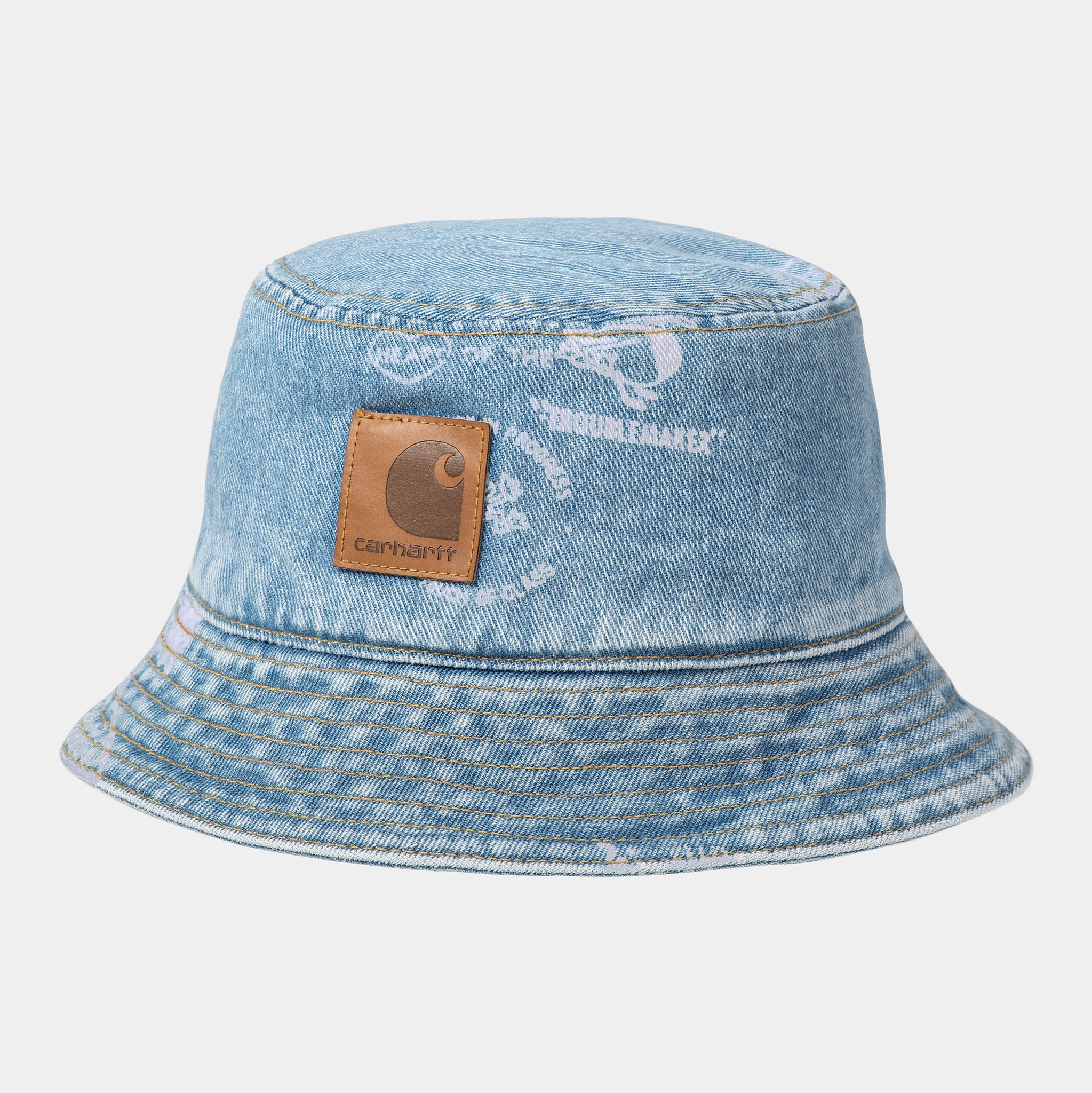 Carhartt WIP Stamp Bucket Hat (Stamp Print, Blue bleached)