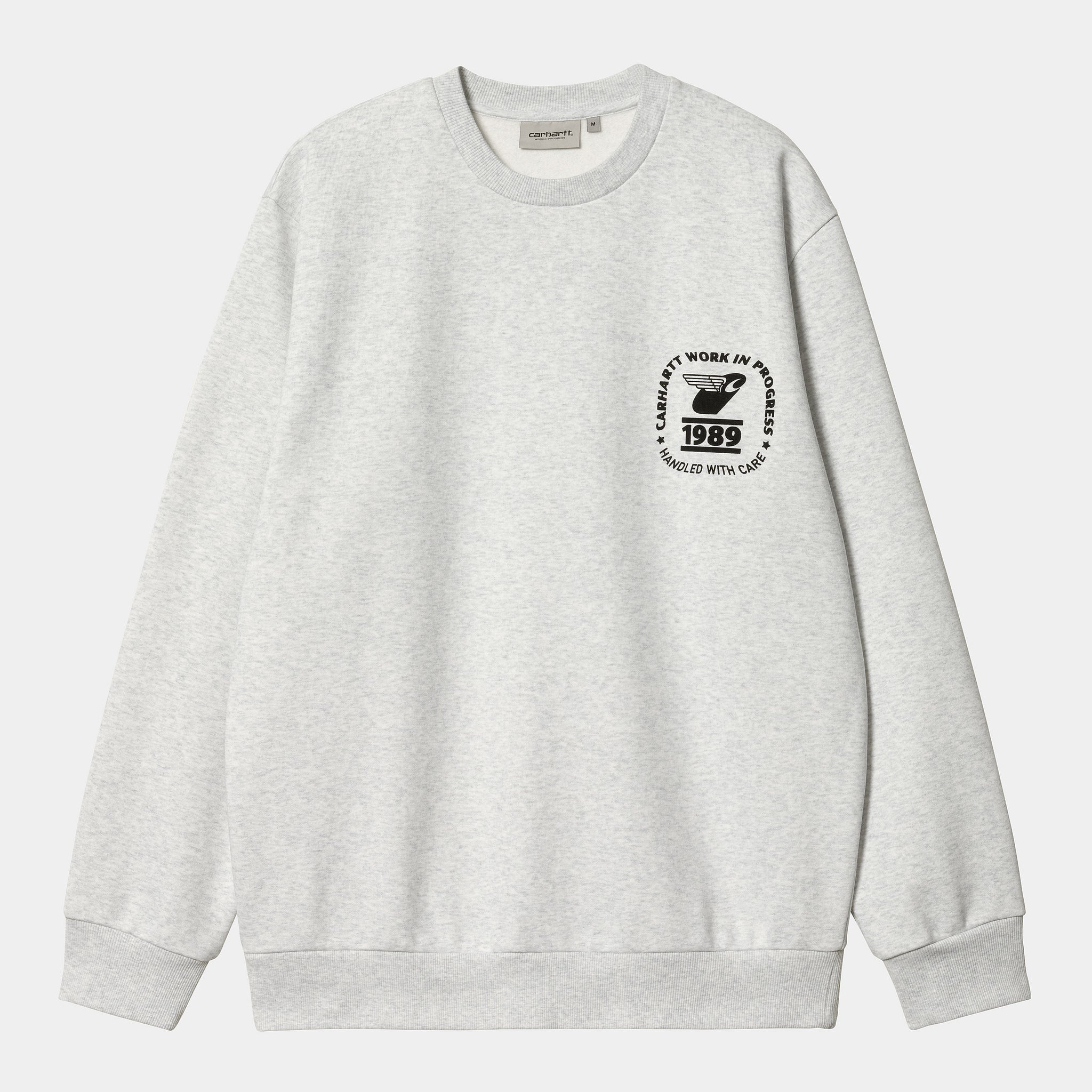 Carhartt WIP Stamp State Sweat Ash Heather / Black