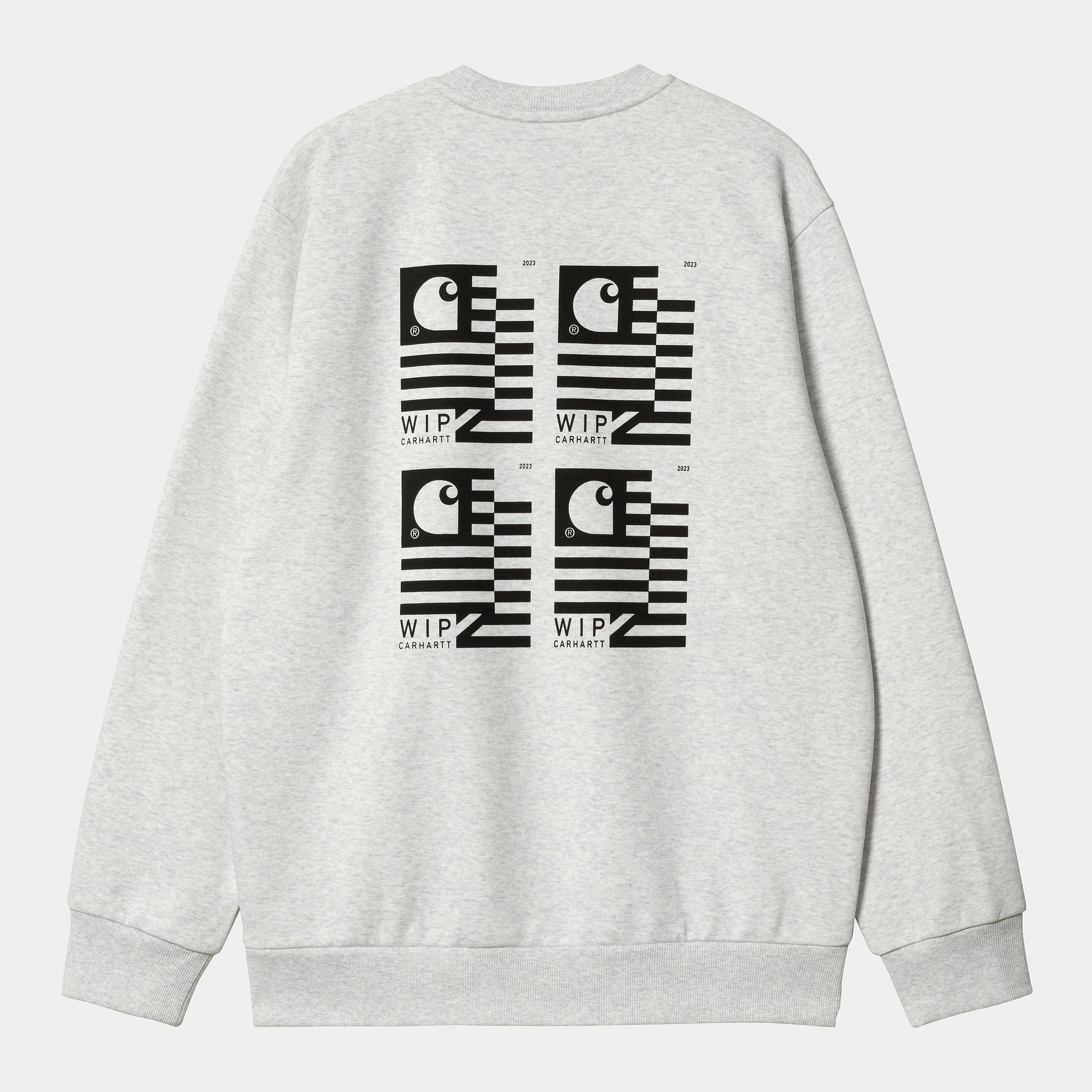 Carhartt WIP Stamp State Sweat Ash Heather / Black