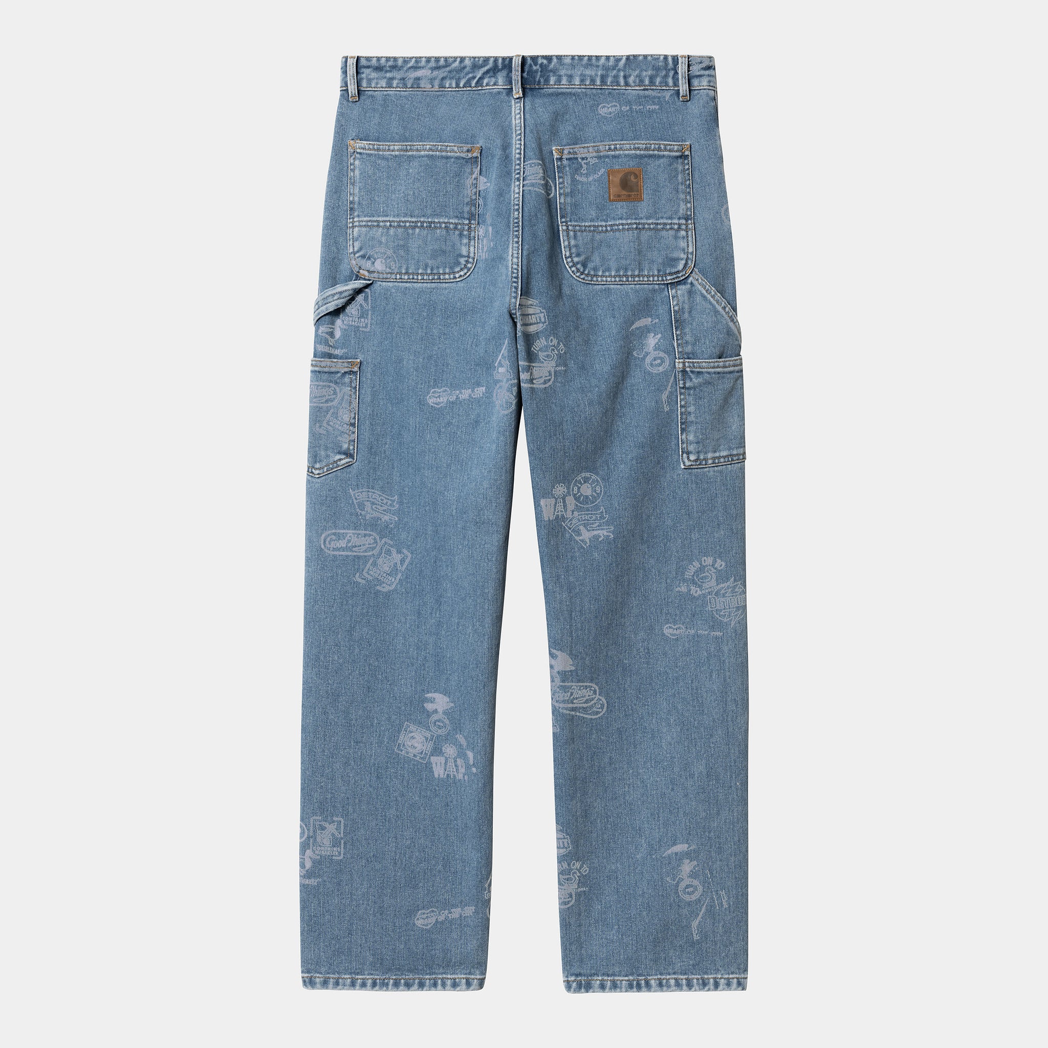 Carhartt WIP Stamp Pant (Stamp print, blue bleached)