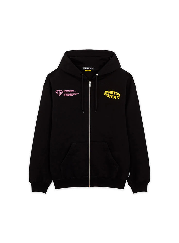 Mary Zip Hoodie (Black)