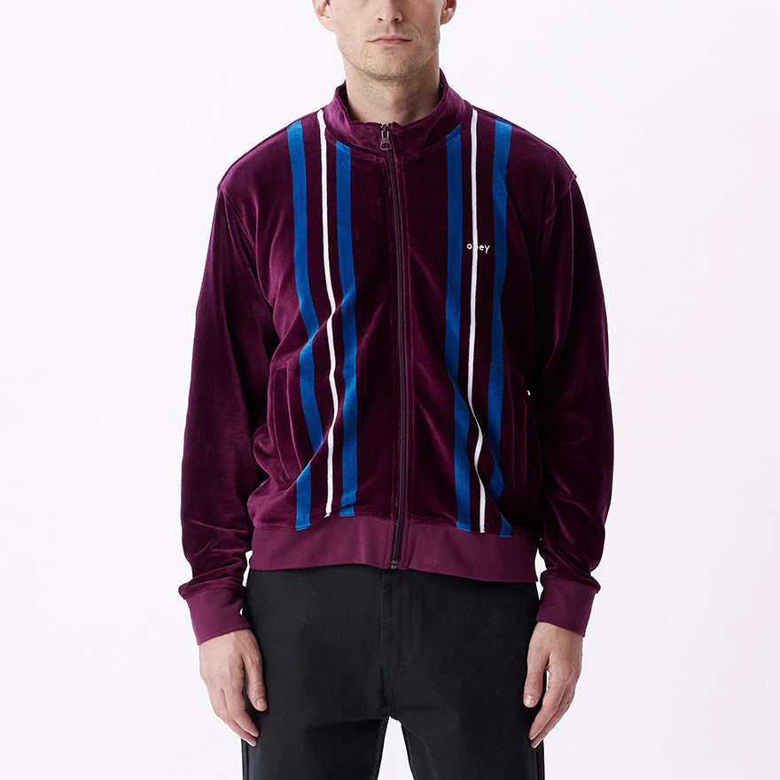 Provecal Velout Zip-up Mock (Beetroot Multi)