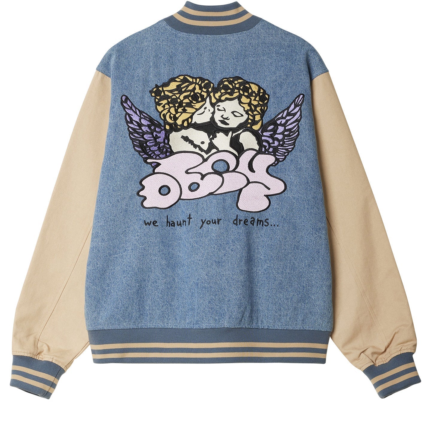 DENIM HOOD VARSITY JACKET INDIGO Quigley