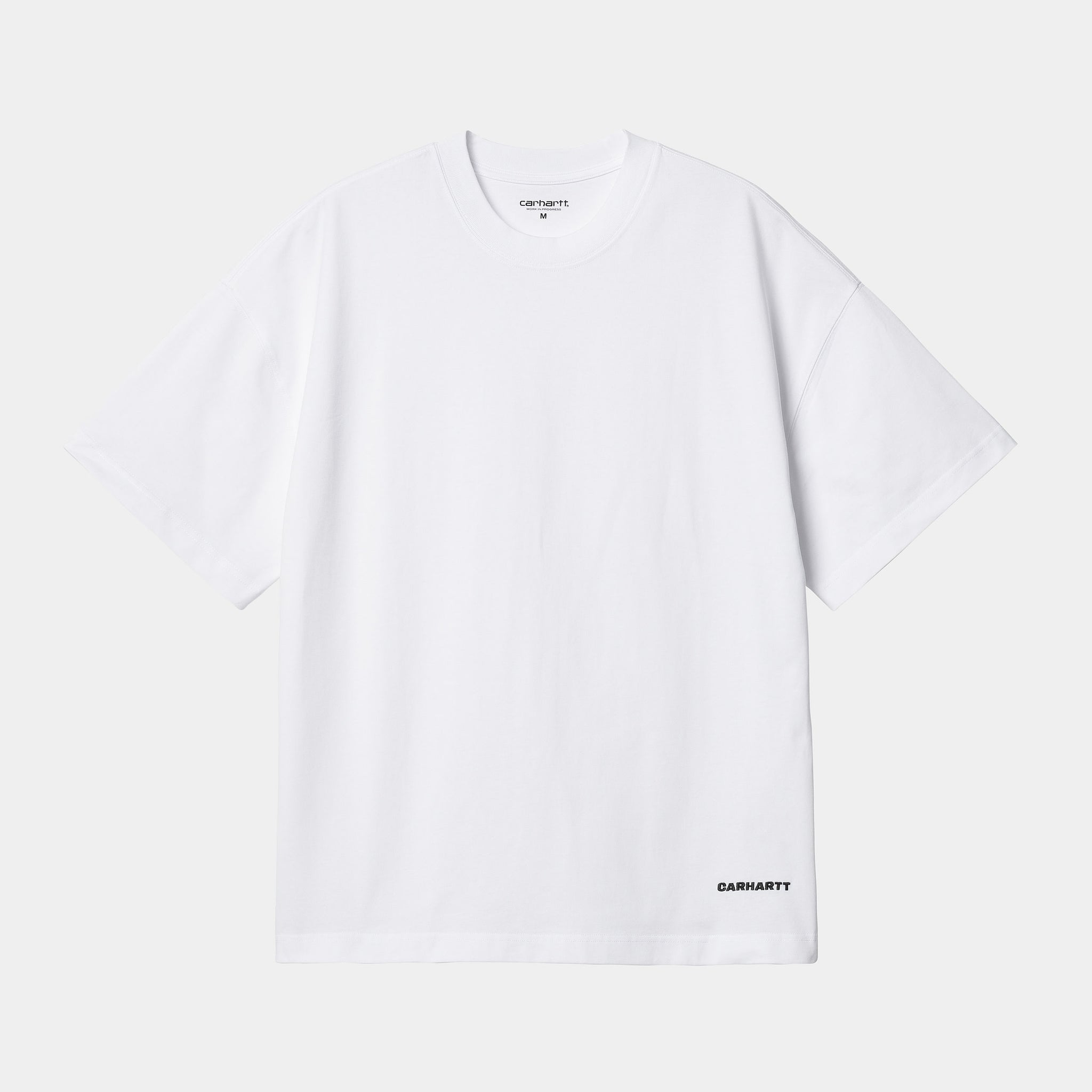 S/s Link Script T-shirt 100% Organic Cotton Single Jersey, 230 G/m² (White / Black)
