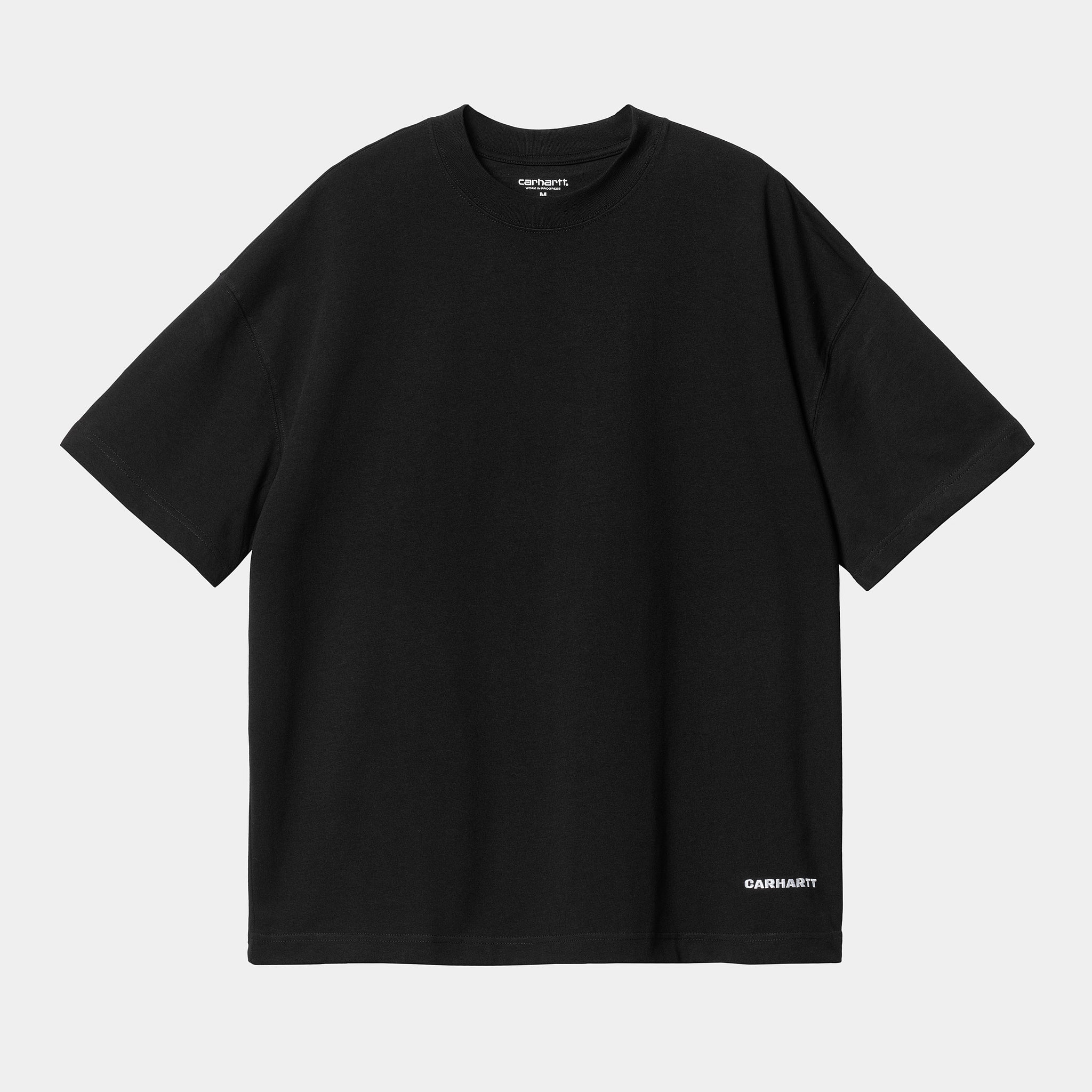 S/s Link Script T-shirt 100% Organic Cotton Single Jersey, 230 G/m² (Black / White)