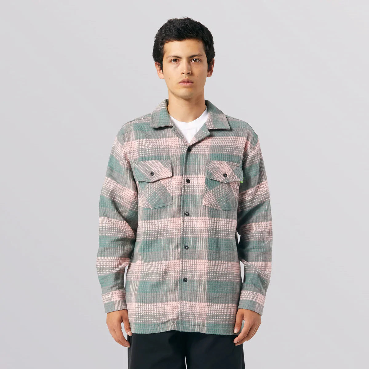 SMASH FLANNEL OVERSHIRT (Pink)