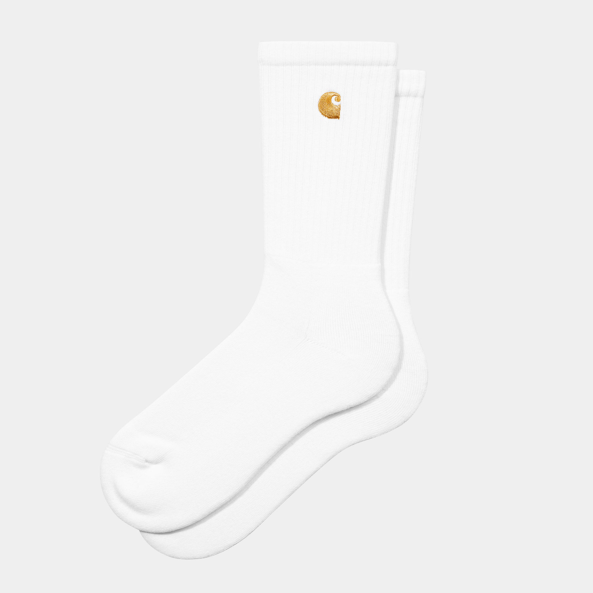Chase Socks Cotton/polyester/lycra® Knit (White/Gold)