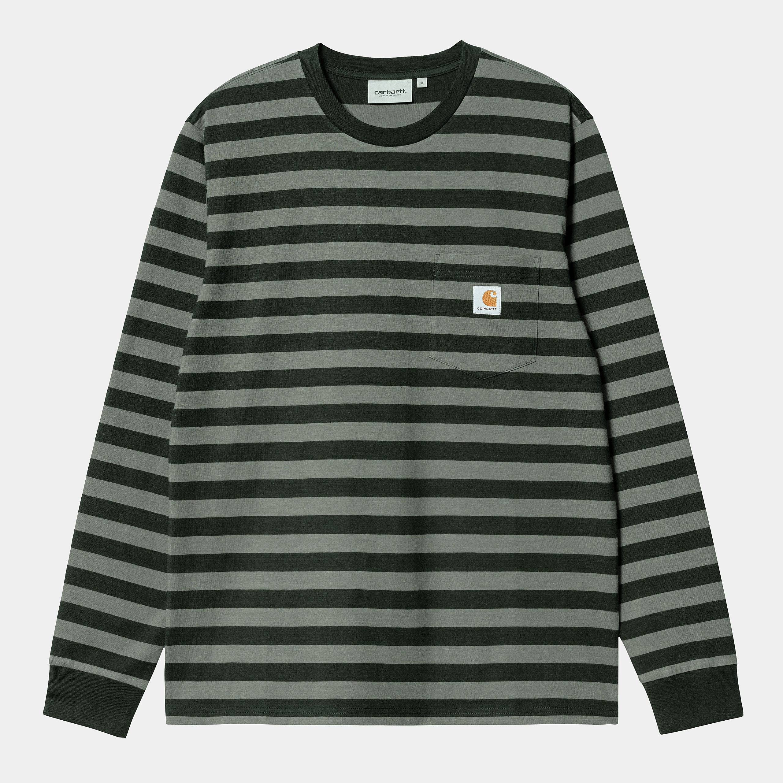 L/S Merrick Pocket T-Shirt (Merrick Stripe, Dark Cedar / Thyme)
